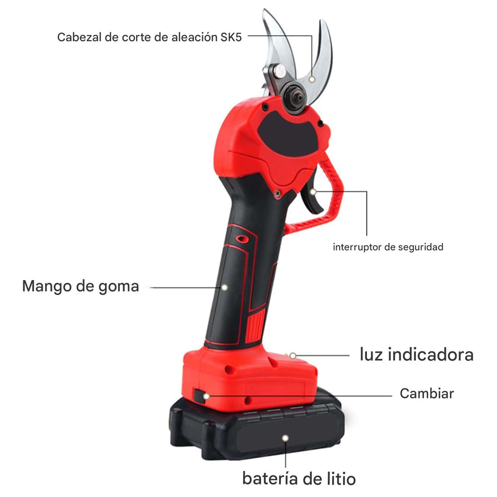 Tijeras de Podar Eléctricas – Podadora Inalámbrica de 35 mm de Diámetro de Corte