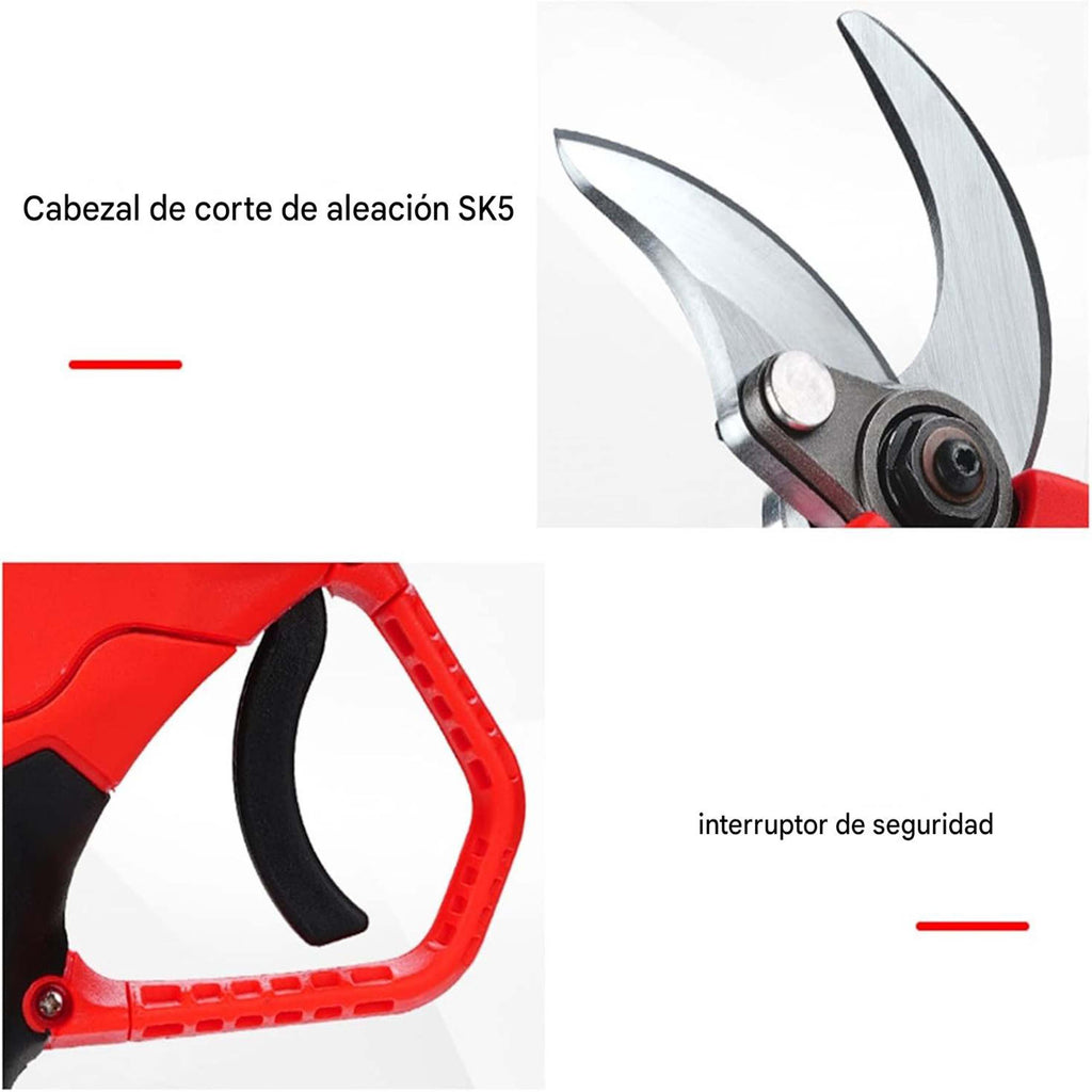 Tijeras de Podar Eléctricas – Podadora Inalámbrica de 35 mm de Diámetro de Corte
