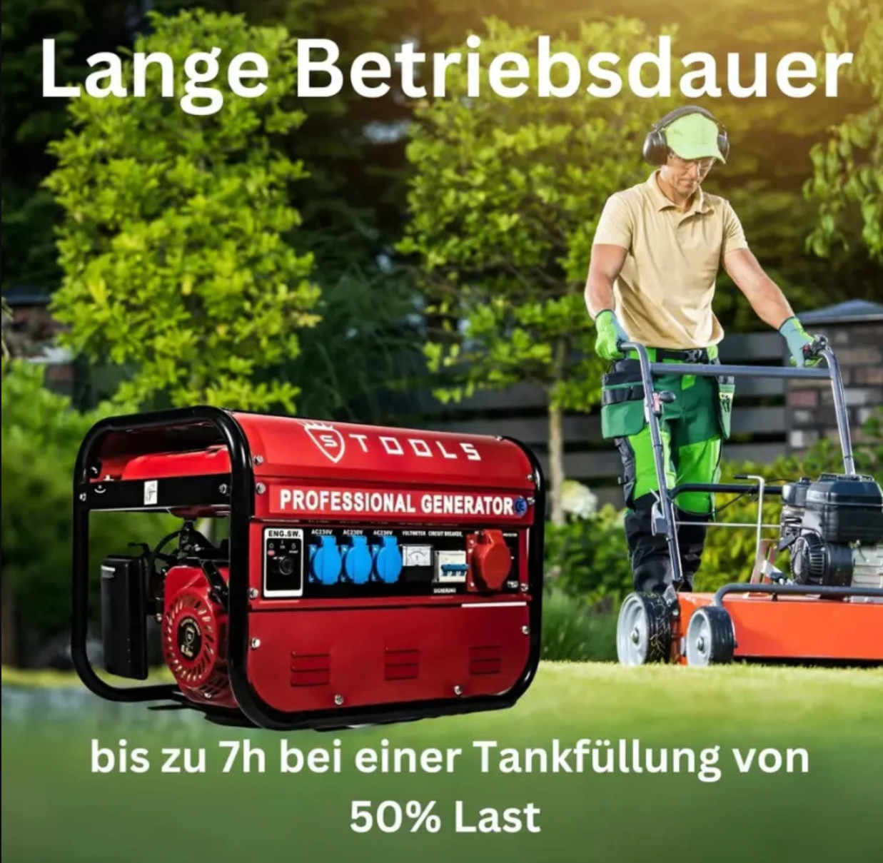 Generador Electrico Gasolina 8500W TOOLS Germany silencioso con 4 Enchufes 20litros Motor de 4 Tiempos