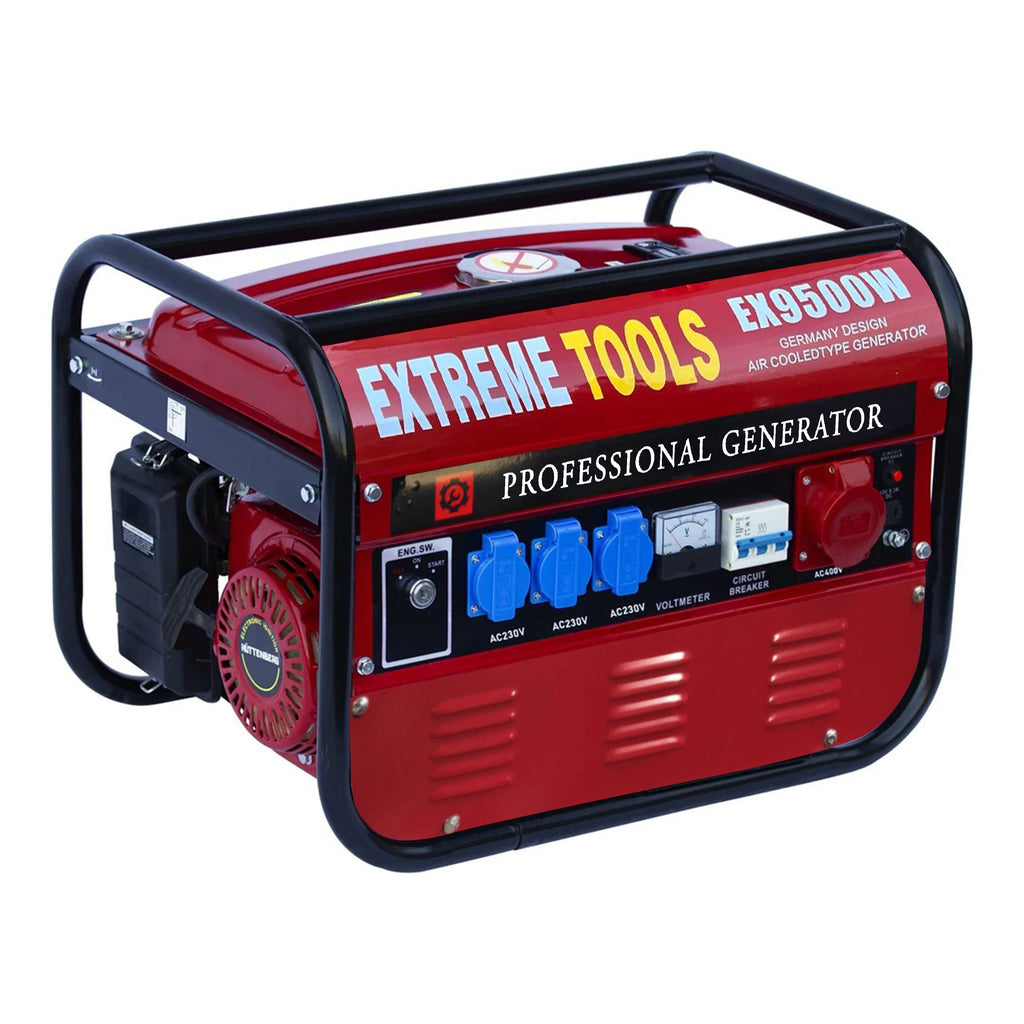 Generador Eléctrico Extreme Tools 9500W Gasolina 3x230V + 1x400V Trifásico