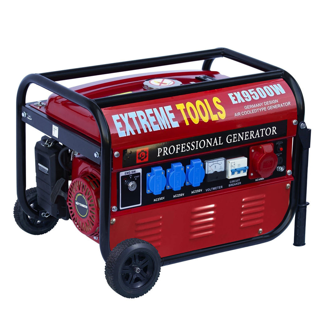 Generador Eléctrico Extreme Tools 9500W Gasolina 3x230V + 1x400V Trifásico