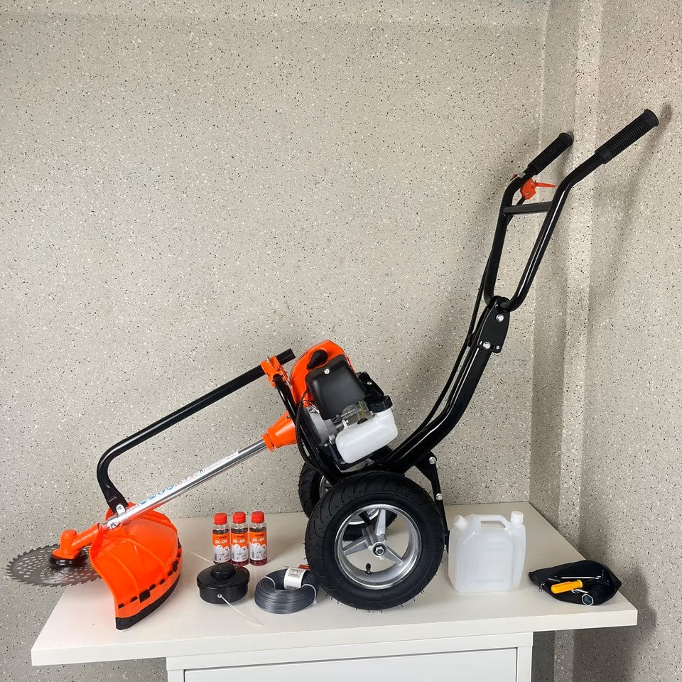 Desbrozadora gasolina de ruedas Extreme Tools de 52 cc: rendimiento y precisión