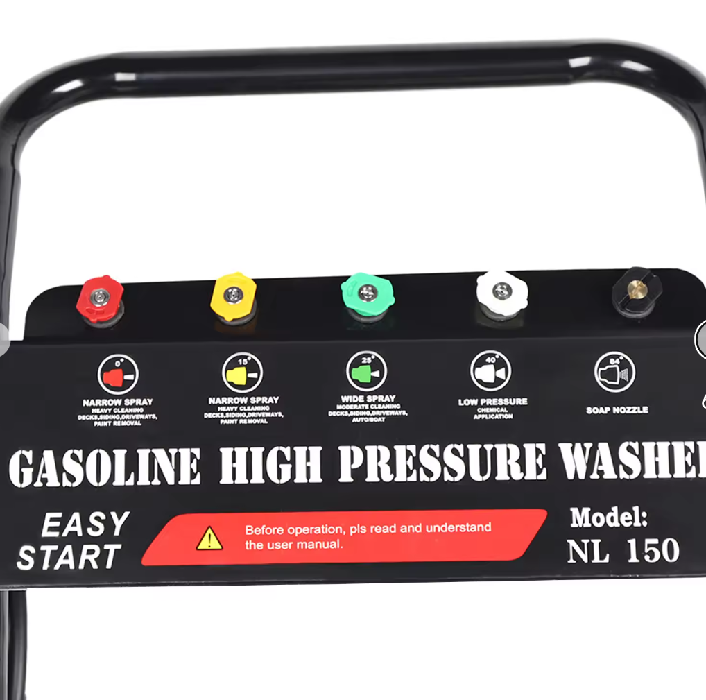 Hidrolimpiadora a gasolina 3600 PSI / 250 Bares - Motor 4 Tiempo, 5 Boquillas