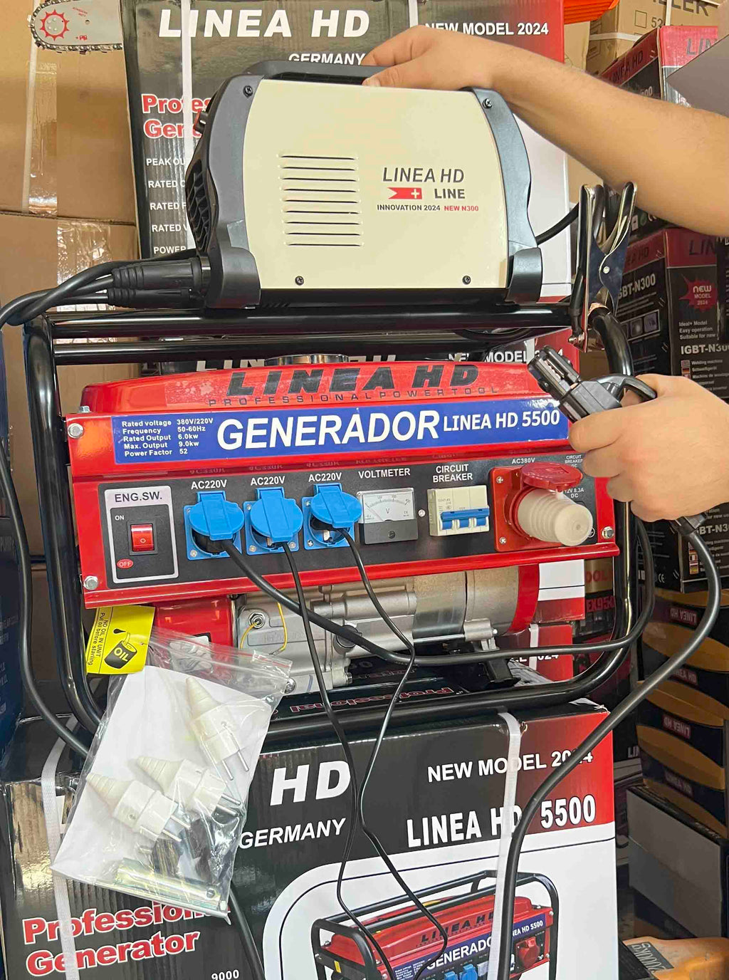 Generador de Gasolina LINEA HD 9000W / 9500W – Potencia Profesional para Todo Hogar o Negocio mas Lampara regalo