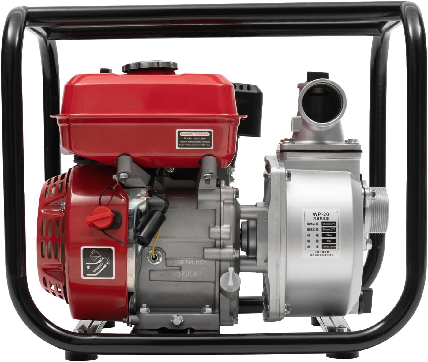 Bomba de agua a gasolina EXTREME TOOLSde 3 pulgadas (70mm) 6.5HP 4.8KW de Potencia motor de 4 tiempos