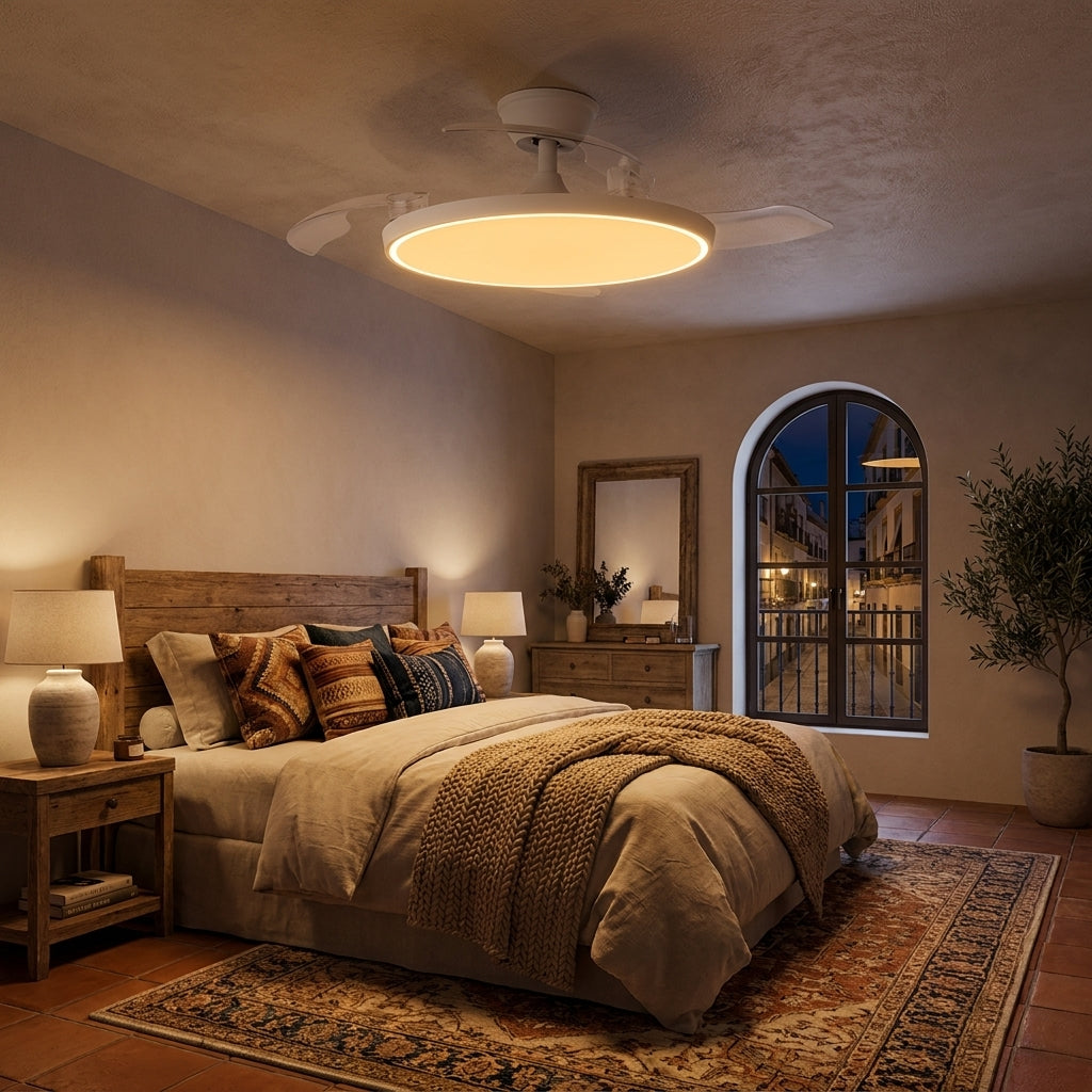 Ventilador de Techo LED Silencioso con Mando | Moderno, Elegante y de Bajo Consumo