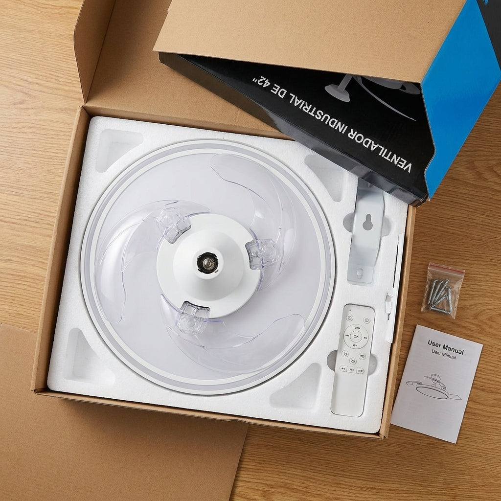Ventilador de Techo LED Silencioso con Mando | Moderno, Elegante y de Bajo Consumo