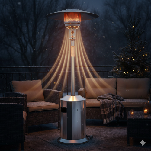 Mushroom-Type Gas Outdoor Heater (New) – 13 kW