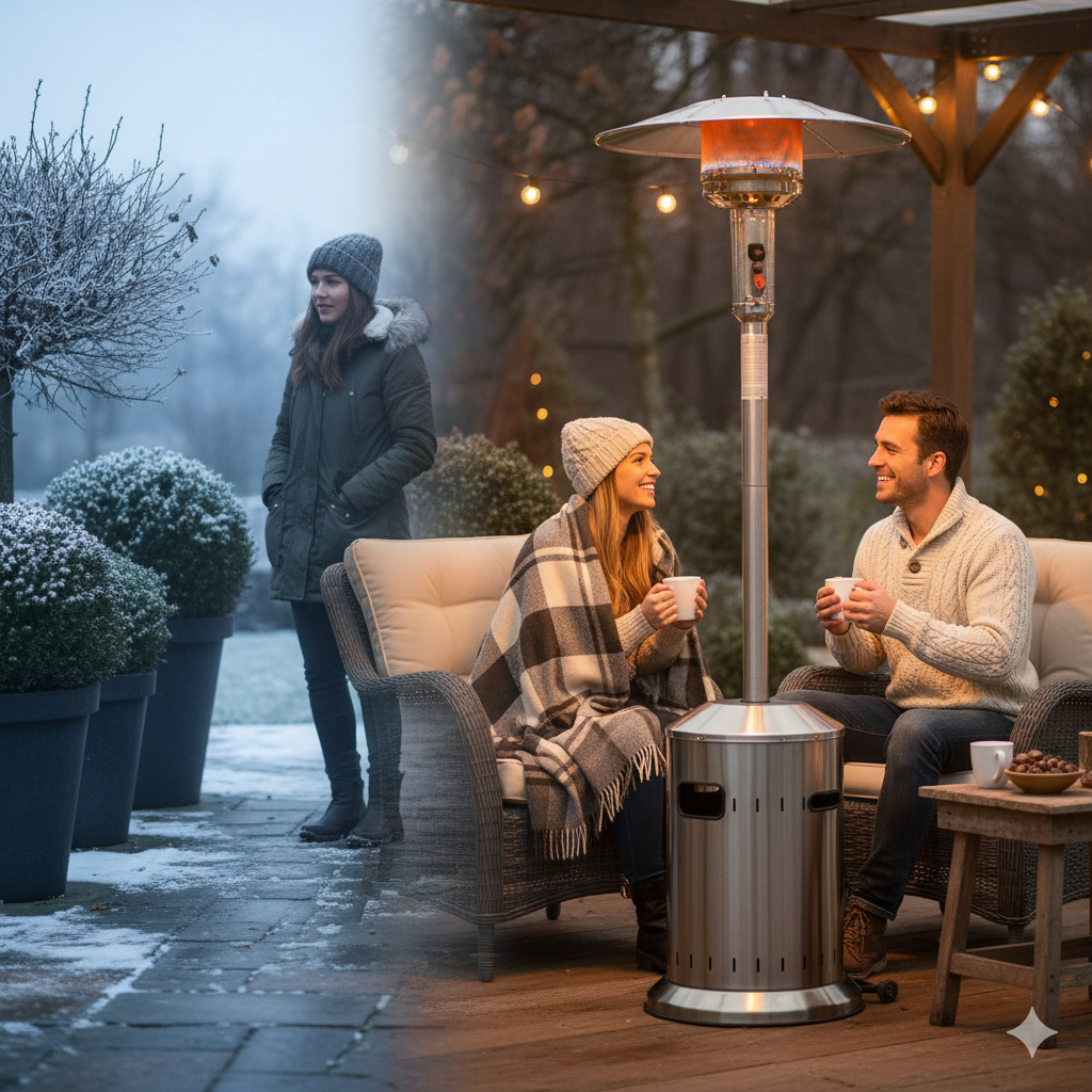 Calefactor Exterior Tipo Seta a Gas (Nuevo) – 13 kW