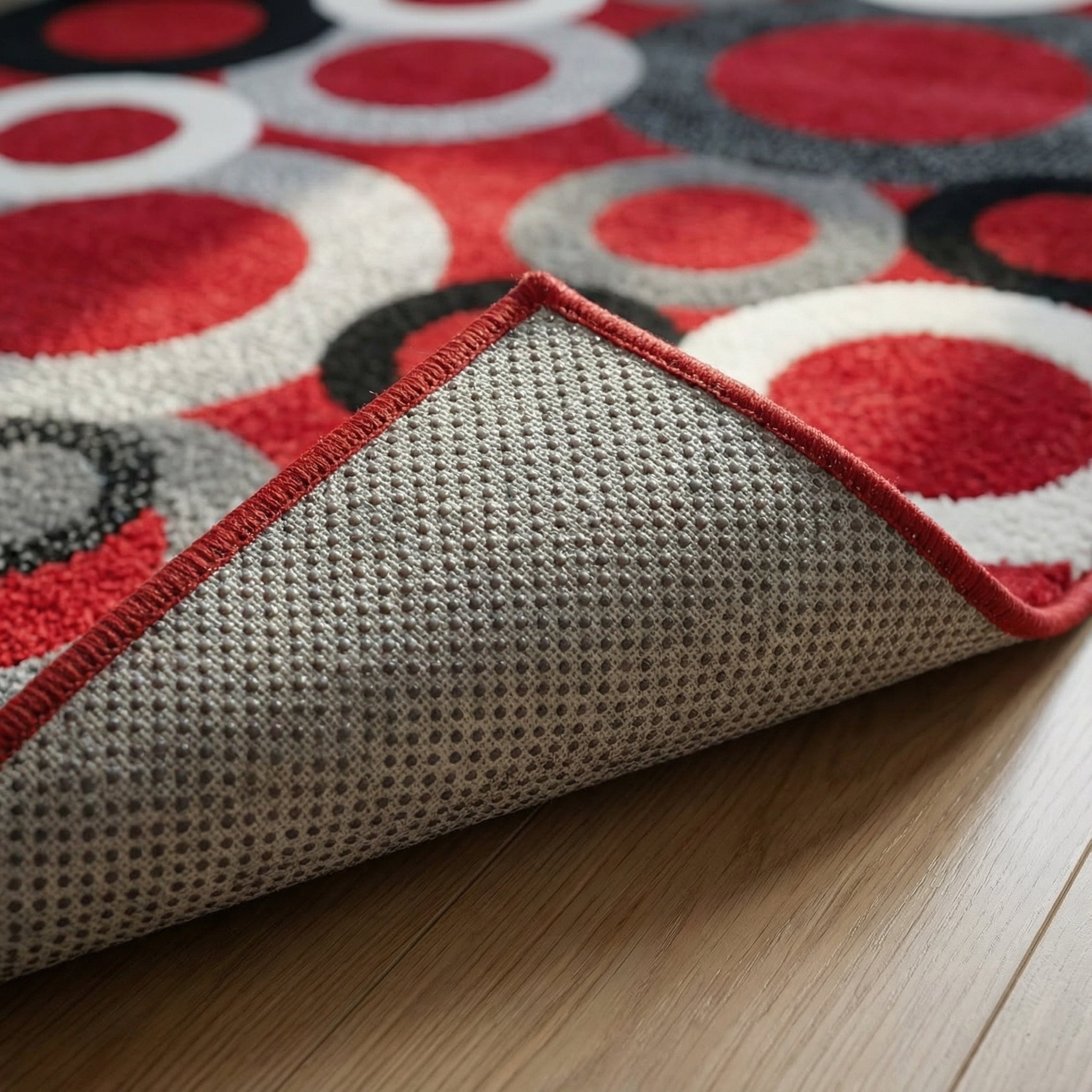 Alfombra Moderna de Lujo con Diseño de Círculos tamaño 2,50 M DE LARGO X 1,80 M DE ANCHO – Disponible en 4 Colores