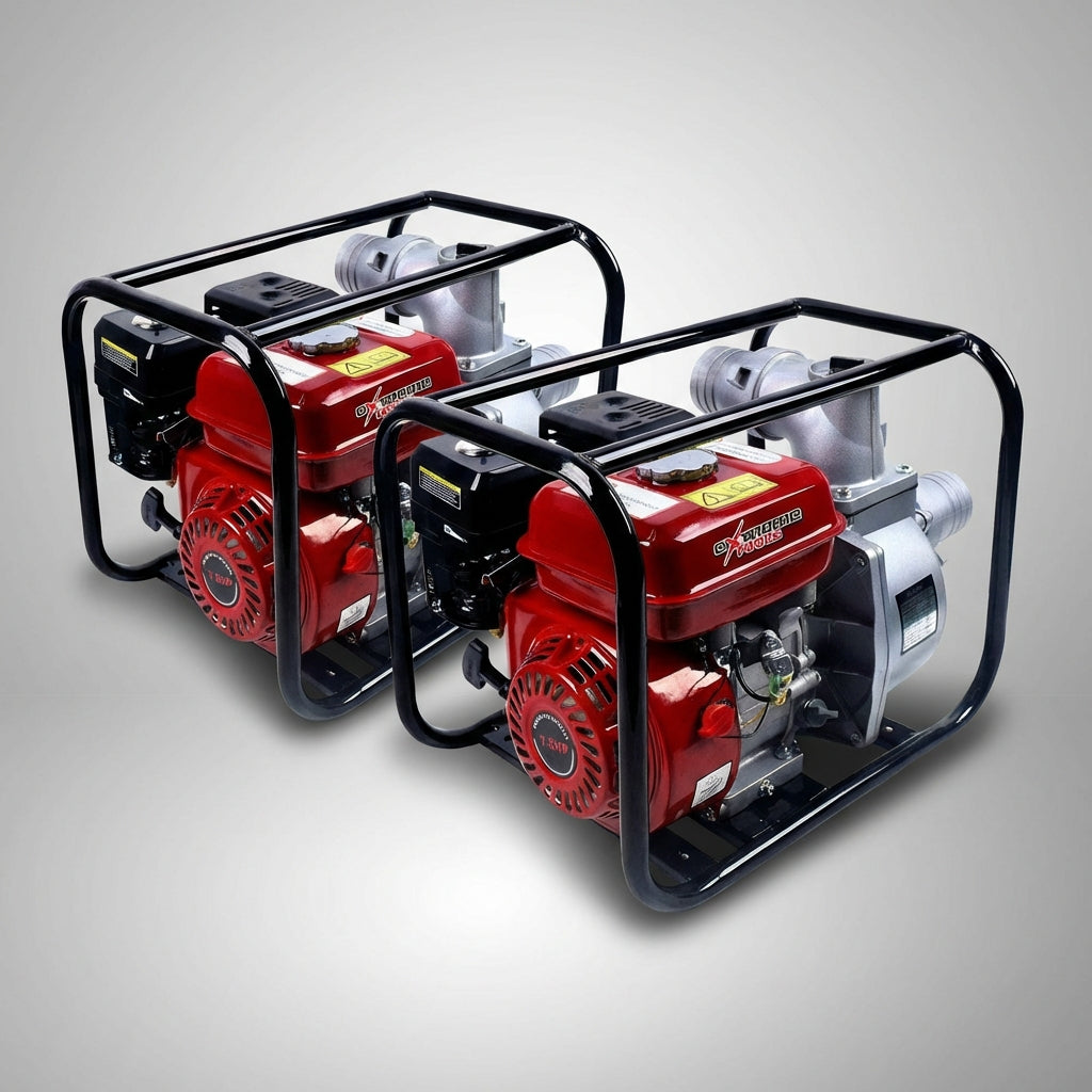 Bomba de agua a gasolina EXTREME TOOLS de 3 pulgadas (70mm) 6.5HP 4.8KW de Potencia motor de 4 tiempos