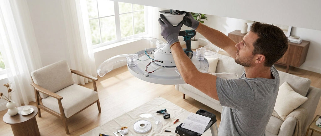 Ventilador de Techo LED Silencioso con Mando | Moderno, Elegante y de Bajo Consumo