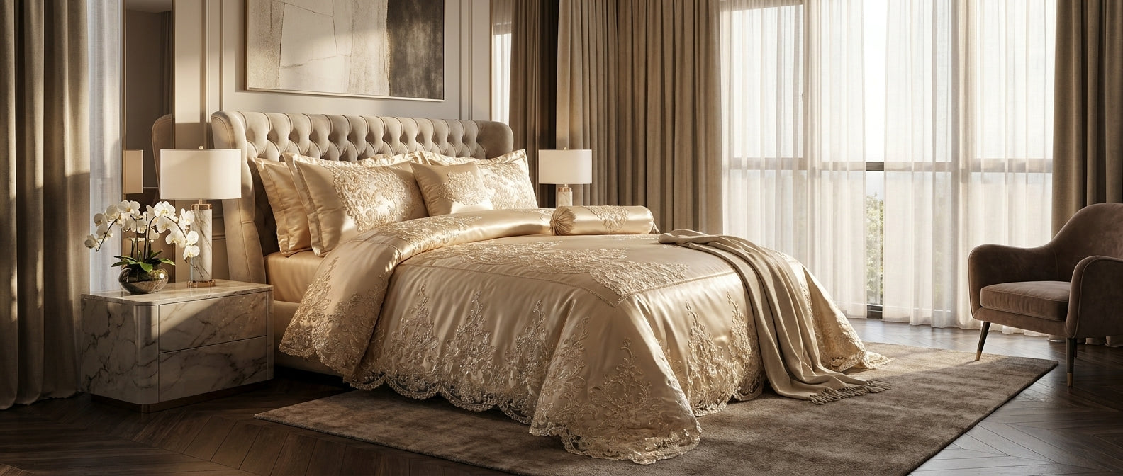 Set de Edredón Premium estambul liso para Dormitorio – Diseño Elegante y Exclusivo