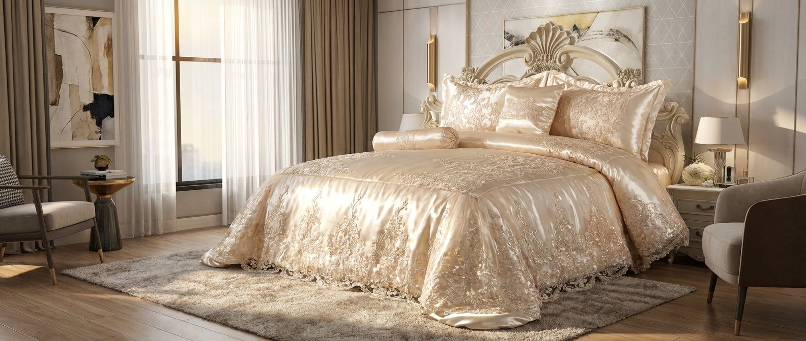 Set de Edredón Premium estambul liso para Dormitorio – Diseño Elegante y Exclusivo