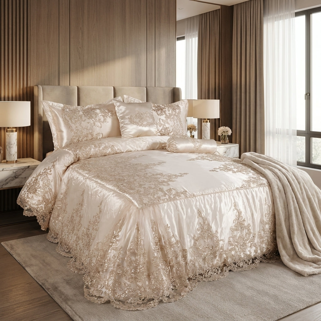 Set de Edredón Premium Dos Modelos Luxury y Lujo para Dormitorio – Diseño Elegante y Exclusivo