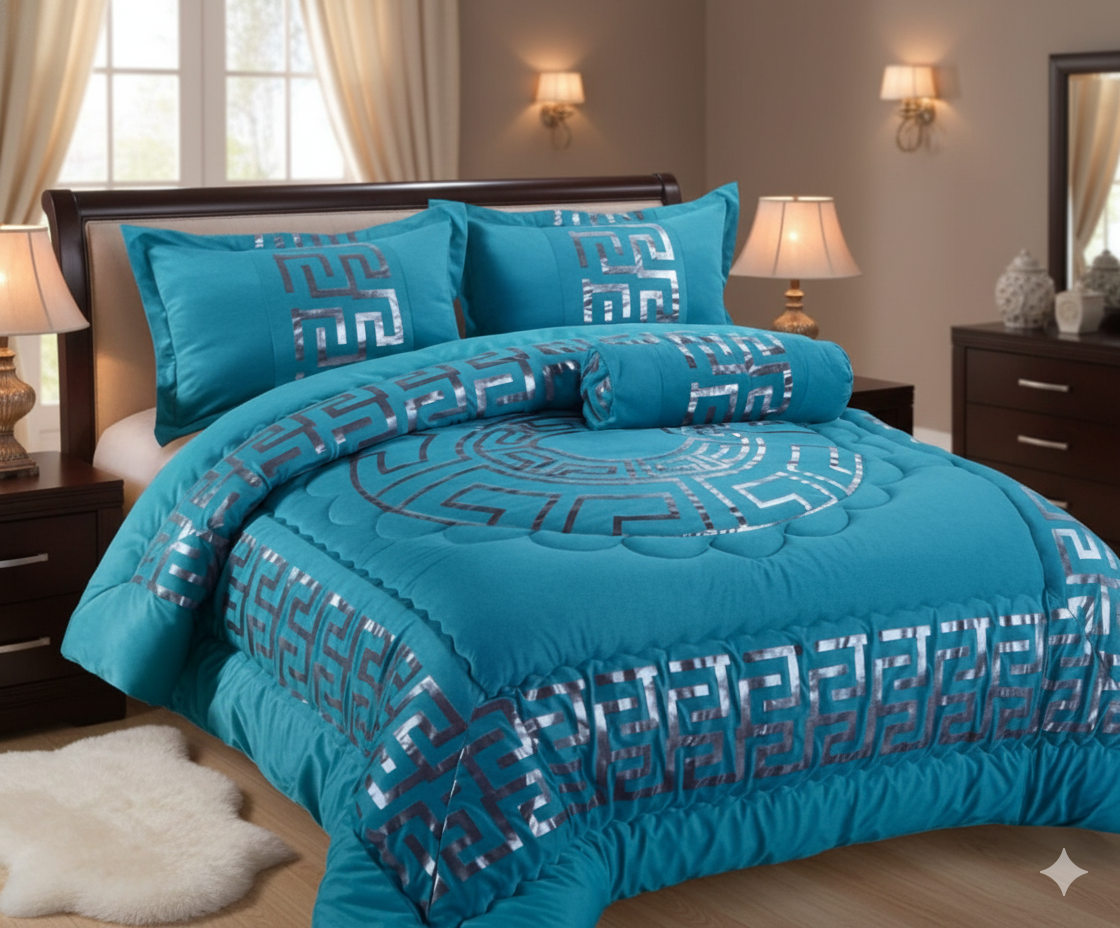 Versace Luxury Duvet Set – 7 Pieces with Two Curtains – New Model for Christmas 2026