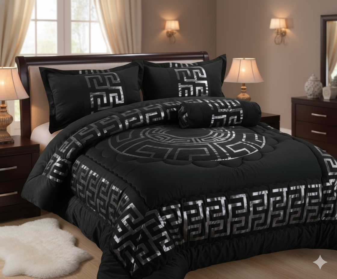 Versace Luxury Duvet Set – 7 Pieces with Two Curtains – New Model for Christmas 2026