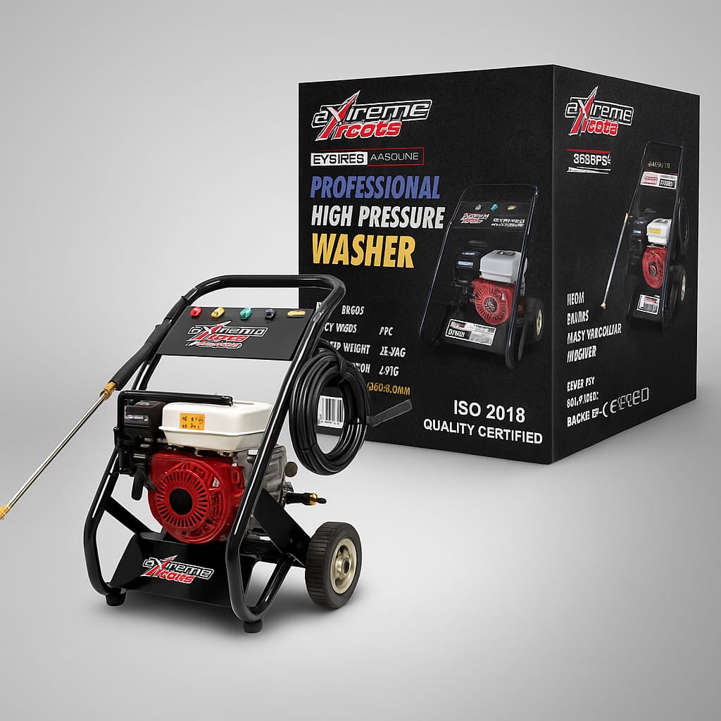 Hidrolimpiadora a gasolina 3600 PSI / 250 Bares - Motor 4 Tiempo, 5 Boquillas