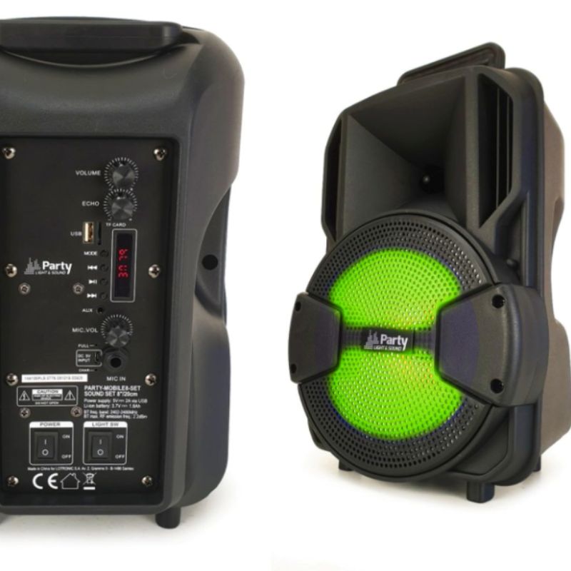 Altavoz Grande, Portátil, Micrófono Inalámbrico, Luces LED, Bluetooth, USB, Radio FM, Oferta 2x1.