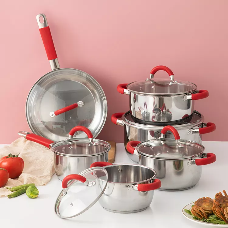 Batería de cocina 12 piezas en acero inoxidable + Dos Regalos